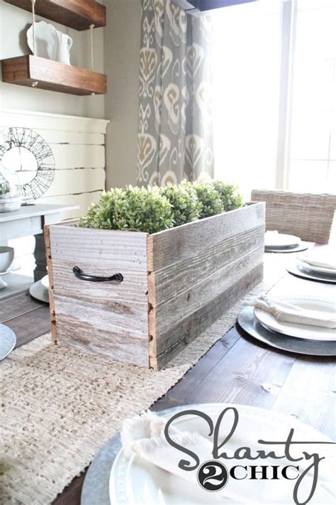 Diy Barnwood Planter Box Centerpiece For Your Dinning Table Planter