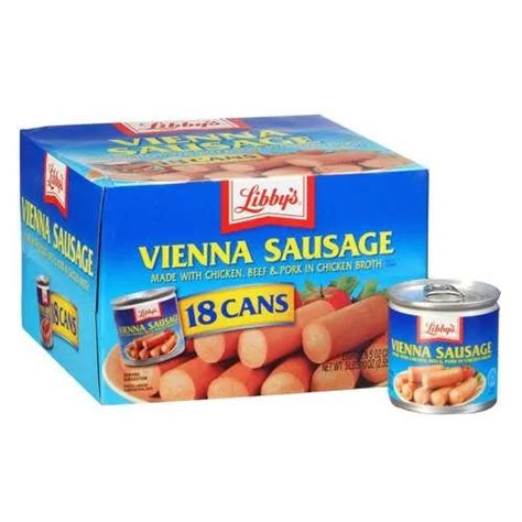Libbys Vienna Sausage 18 Cans 46 Oz Cans Made With Chicken Beef