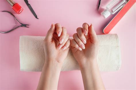 Premium Photo Nail Care Procedure In A Beauty Salon