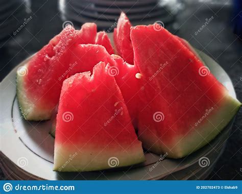 Fresh Red On Seedless Watermelon Stock Image Image Of Fresh Fruits