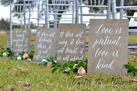Love Is Patient Aisle Signs Look Beautiful For Weddings Wedding