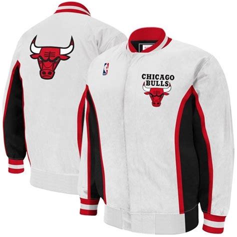 La lakers adidas jacket full zip warmup navy blue gray large nba. Mitchell & Ness Chicago Bulls Vintage Warm-Up Jacket ...