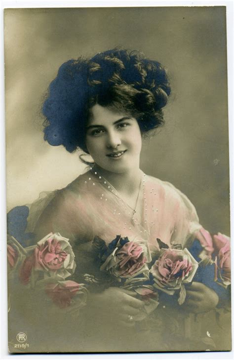 Tiller Girl Violet Palferay Vintage Postcard Rph 21191 French Vintage Photo Postcards