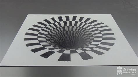 How To Draw A 3d Spiral Hole Drawing 3d Trick Art On Paper Optical Riset