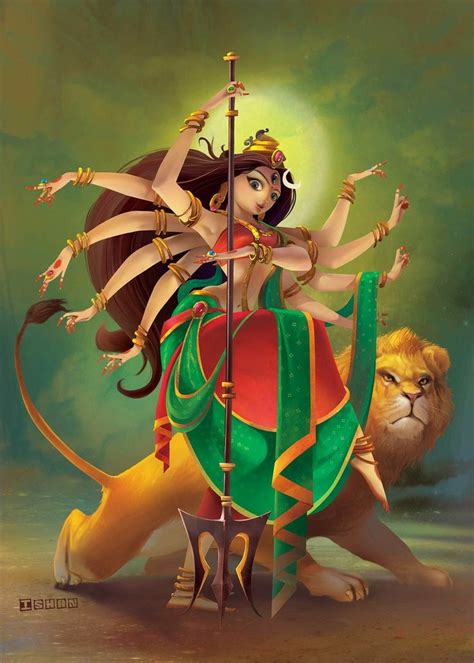 Pin By Nancyspice Chotu On Hindu God Durga Painting Durga Goddess