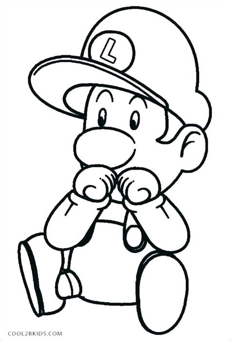 Easy Mario Coloring Pages