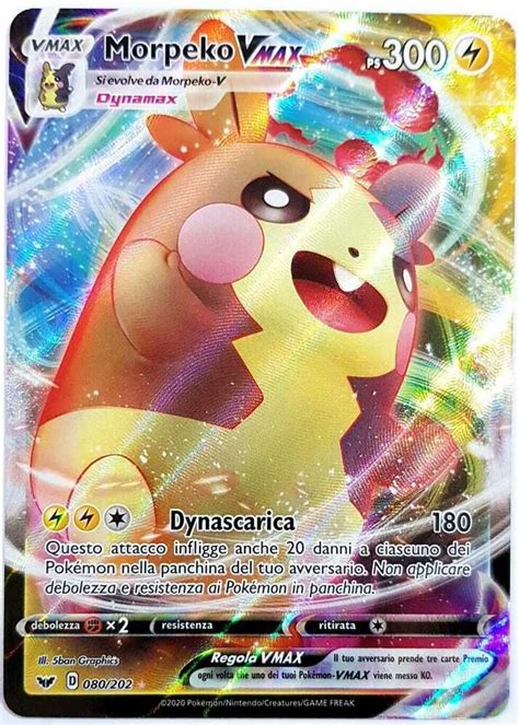 Maybe you would like to learn more about one of these? POKEMON MORPEKO VMAX 080/202 FULL ART ULTRA RARA HOLO ...