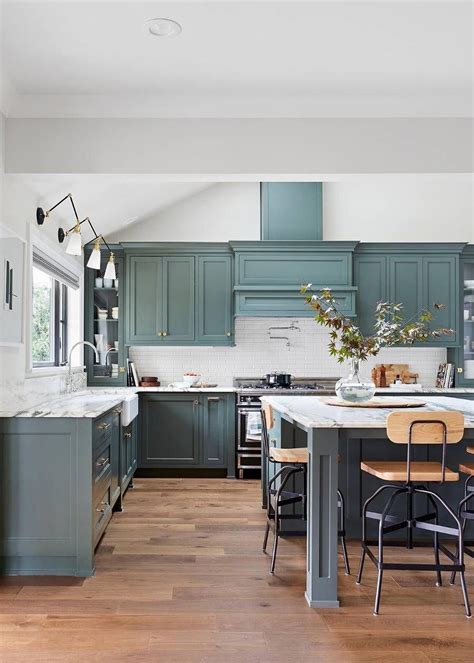 We Want These Green Kitchen Cabinets Stat Green Kitchen Cabinets