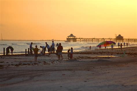 Fort Myers Beach Florida Sunset Free Image Download