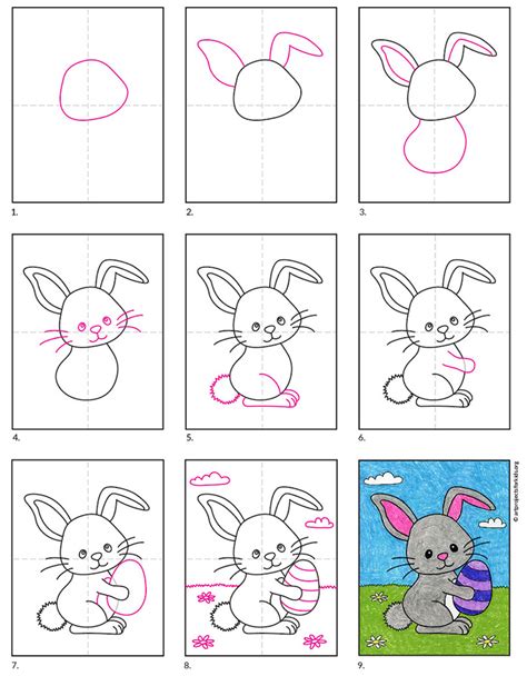 How To Draw The Easter Bunny · Art Projects For Kids