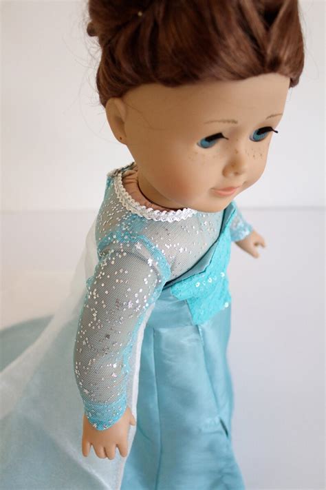 Elsa Ag Doll Costume American Girl Doll Clothing Snow Queen Etsy