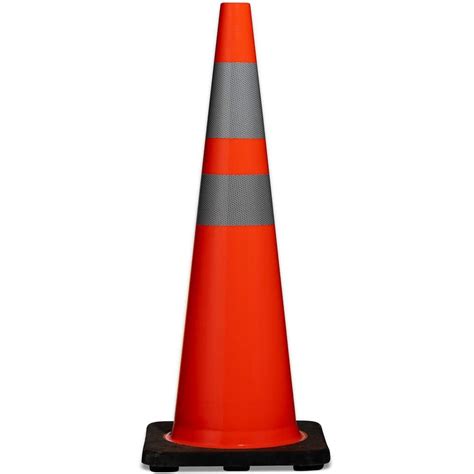 Boen 28 In Orange Pvc Reflective Traffic Safety Cone Tc 28r The Home