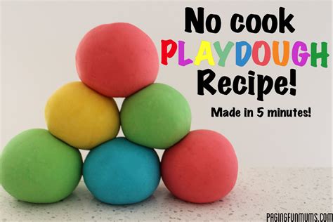 No Cooking Needed Diy Playdough Recipe Thifty Sue