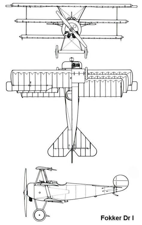 Karton flugzeug bastel vorlage : 3D Animation des Flugzeugs Dreidecker Fokker DR1 ...