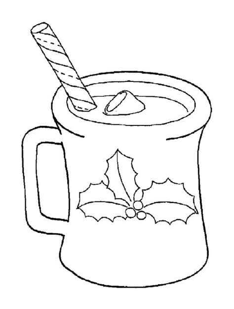 Hot Cocoa Of Christmas Coloring Page | Christmas coloring pages, Polar express, Polar bear