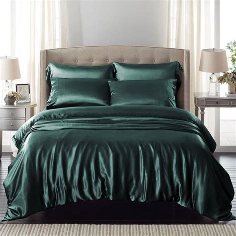 Target/home/hunter green bed set (3166)‎. Hunter Green Silk Bed Linen (Premium) (With images) | Silk ...