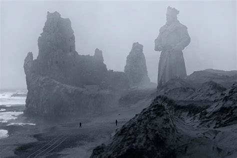 Fantasy Ruin Fog Sea Architecture Gothic Montage Dark Landscape