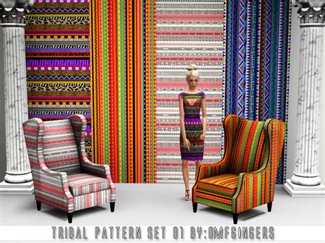 The Sims Resource Tribal Pattern Set 01