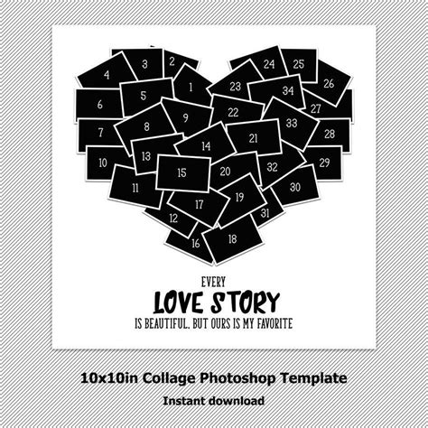 Free Heart Photo Collage Template