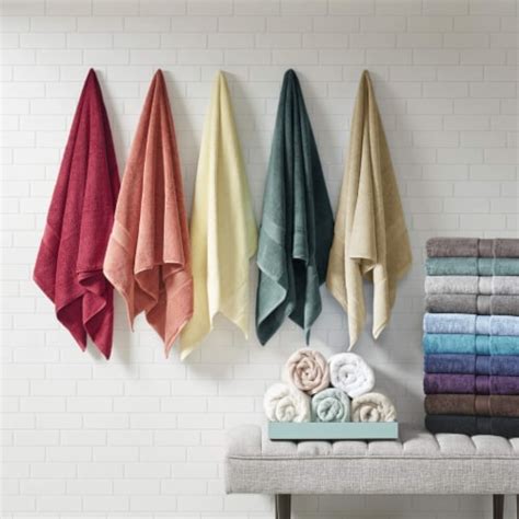 Madison Park Signature 800gsm 100 Cotton 8 Piece Towel Set Dark Green