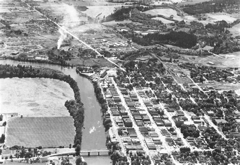 Aerial View Of Willamette River At Corvallis Oregon Aerial View