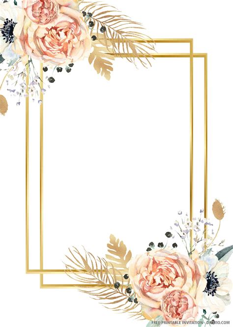 Every week we add new premium graphics by the thousands. (FREE PRINTABLE) Gold Wedding Invitation Template ...