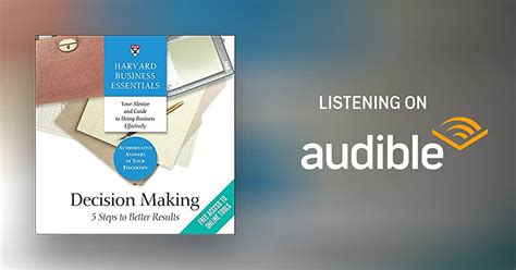 Decision Making By Harvard Business Review Audiobook Au