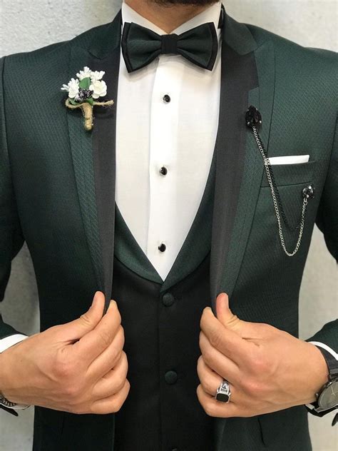 Infinite Royal Green Tuxedo Mens Wedding Attire Green Tuxedo