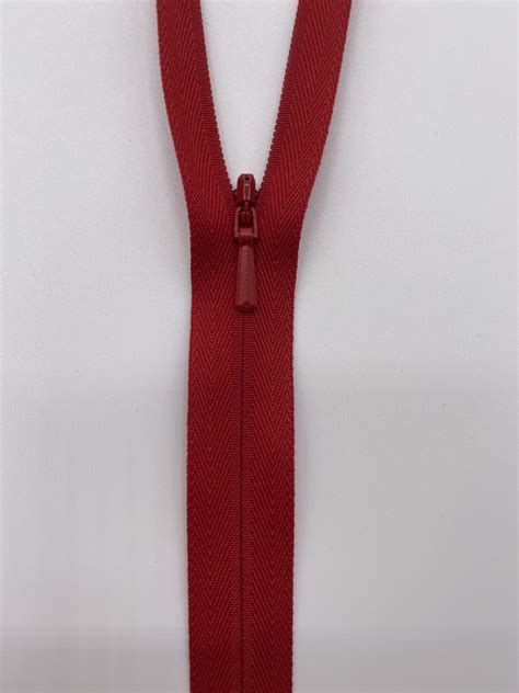 Concealed Zip Red Various Lengths Just Sew Penrith
