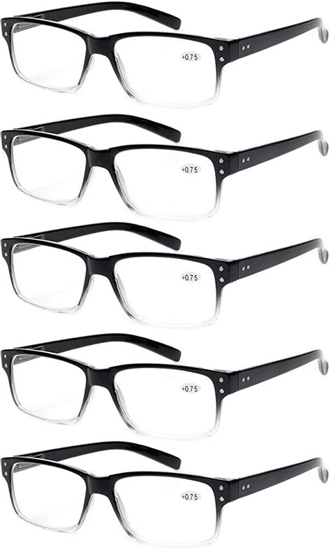 Norperwis Reading Glasses 5 Pairs Quality Readers Spring Hinge Glasses For Reading For Men And