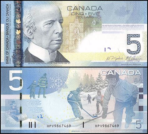 Canada 5 Dollars Banknote 2010 P 101ad Unc