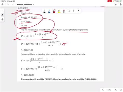 Solved 1 Determine The Present Worth And The Accumulated Amount Of An