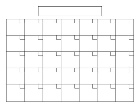 31 Day Month Calendar Printable Blank Calendar Template Free