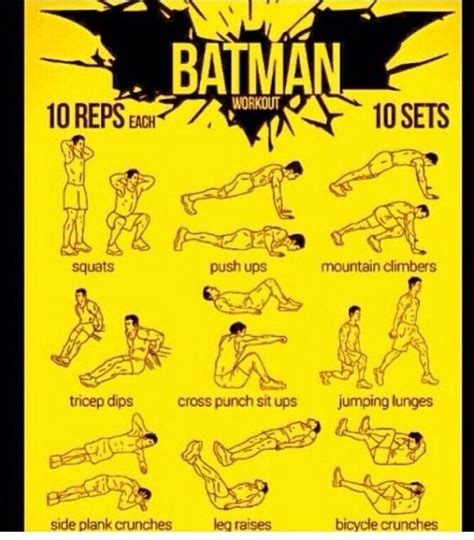 Batman Exercises Batman Workout Jumping Lunges Quick Workout