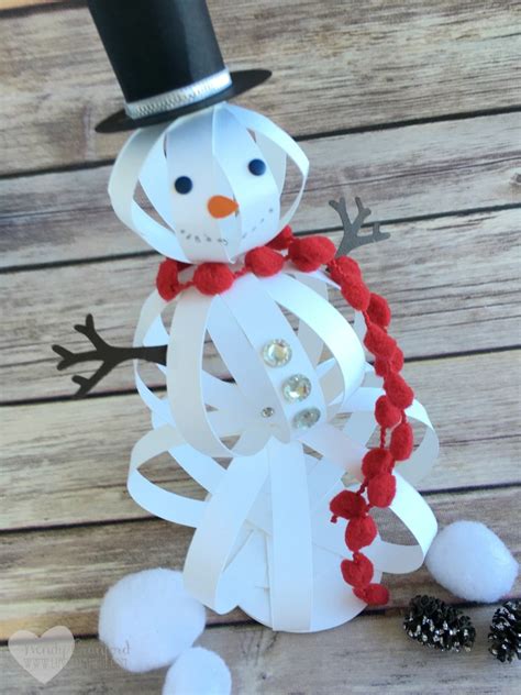 How To Make A Snowman Craft With Paper Strips The Crafty
