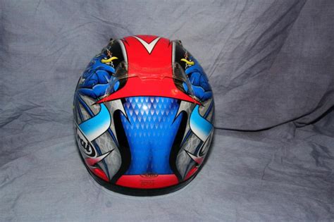 It is also the safety performan. Sell Arai Quantum F Okada Blue Red Black Dragon motorcycle ...