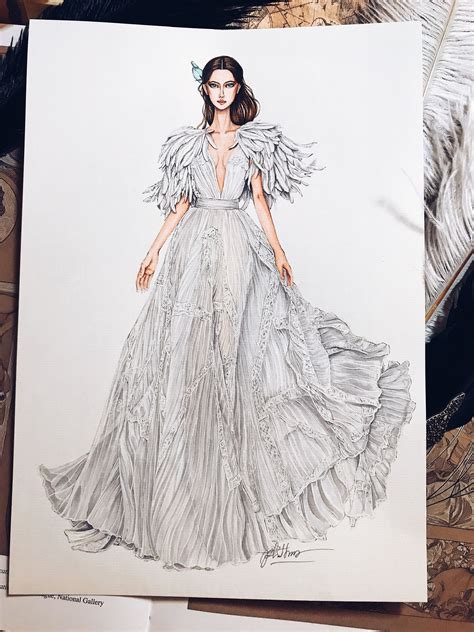 Famous Dress Design Drawing Model 2022 Lee Howard