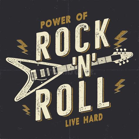 Vintage Hand Drawn Rock N Roll Poster Rock Music Poster Hard Music Tee Graphics Design Rock