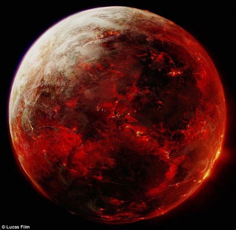 Star Wars Style Planet Is Covered In Lava And A Year Lasts Just 18 Hours Daily Mail Online