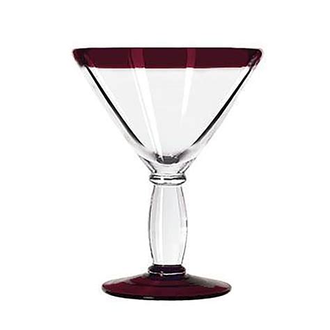 Libbey 92305r Aruba Red Rim 10 Ounce Margarita Glass 12 Cs Wasserstrom