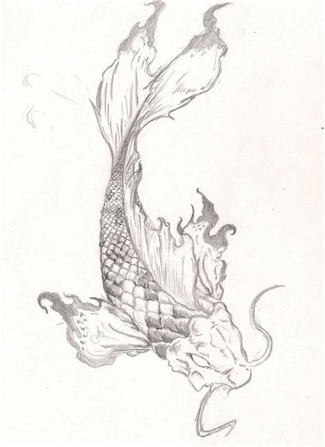 Koi Fish Drawing Koi Fish Tattoo Fish Drawings Drawing Art Koi