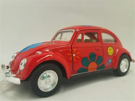 1967 Vw Volkswagen Beetle Decal Diecast Model Toy Car 132 Kinsmart