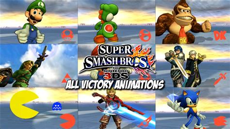 Super Smash Bros For Nintendo 3ds All Character Victory Animations