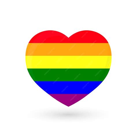 Premium Vector Heart Symbol Rainbow Pride Flag Lgbt Flag Vector