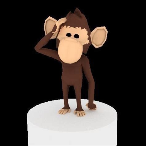 Monkey Free Vr Ar Low Poly 3d Model Rigged Cgtrader