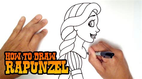 L is for a basic female face. How to Draw Rapunzel - Step by Step Video - YouTube