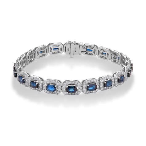 18ct White Gold Sapphire And Diamond Bracelet