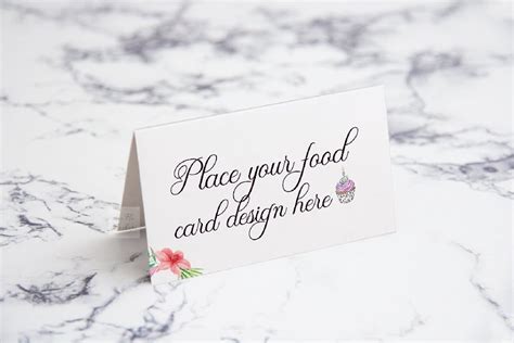 Download Table food card template psd mockup | Creative Photoshop Templates ~ Creative Market