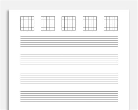 Blank Sheet Music Printable Sheet Music Guitar Sheet Music Guitar