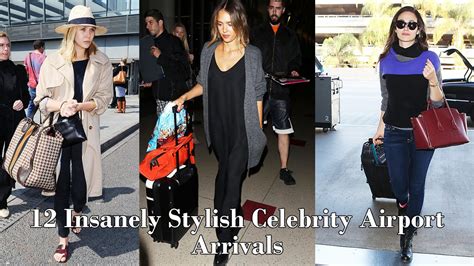 12 insanely stylish celebrity airport arrivals youtube
